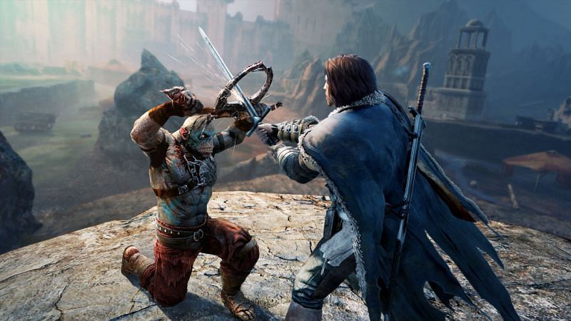 Talion fights in Middle Earth: Shadow of Mordor