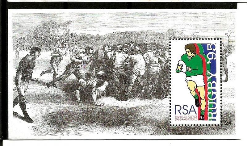 MINIATURE ISSUED BY SOUTH AFRICA ON 1995 RUGBY WORLD CUP HOSTED BY SOUTH AFRICA