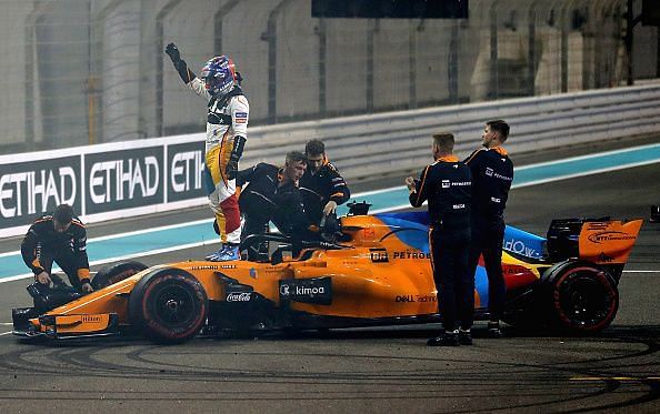 Fernando Alonso at the 2018 F1 Grand Prix of Abu Dhabi