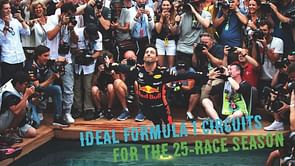 F1: Ideal circuits for the 25-race season