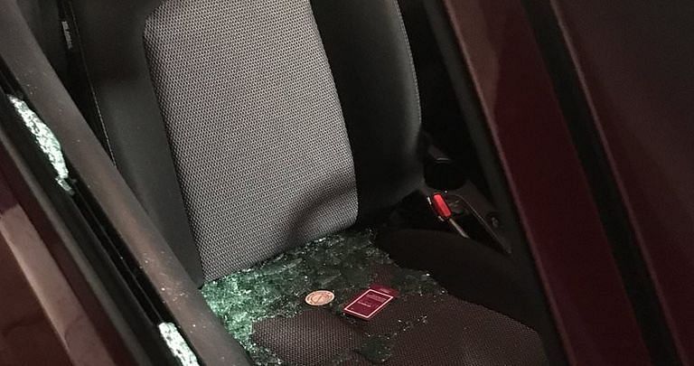 The rental car&#039;s window was smashed, though it is currently unknown whether anything was taken.