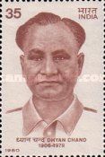 Stamp issued by India Post on Major Dhyan Chand