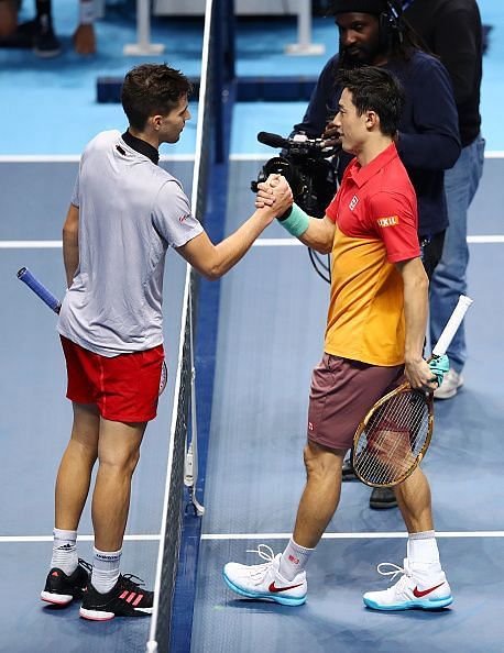 Nishikori ended his 2018 season with a loss to Thiem at ATP World Tour Finals.