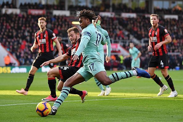 Twitter reacts at Iwobi's missed opportunity before Arsenal conceded a goal