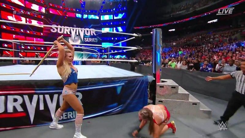 Charlotte went berserk and got herself disqualified, before receiving cheers from the crowd