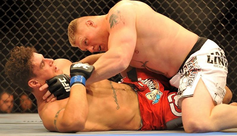 Brock Lesnar dominates Frank Mir in the Heavyweight title clash