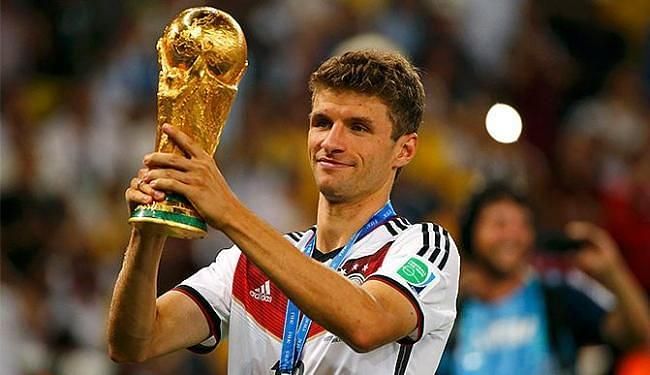 Thomas Muller joins the centurions club for Germany