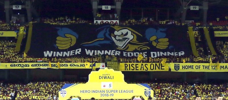 The Manjappada welcomed their rivals to a raucous atmosphere (Photo: ISL)