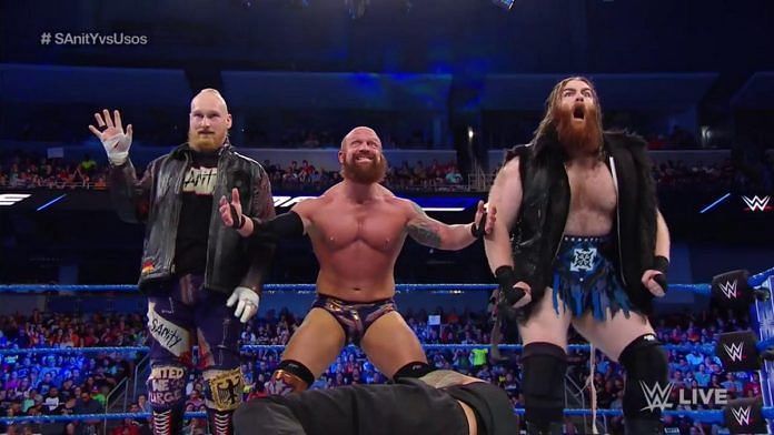 The members of Sanity on SmackDown Live
