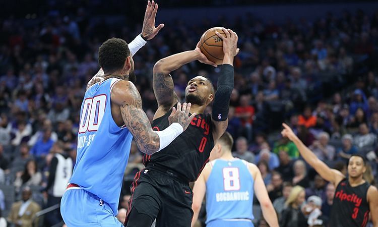 Damian Lillard dropped 50 points to down the Sacramento Kings. Credit: NBA