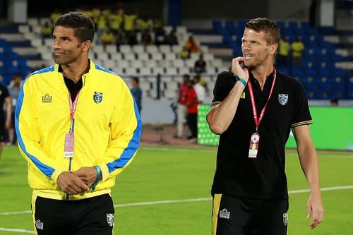 Hreidarsson (right) spoke to the media ahead of the game against Bengaluru FC