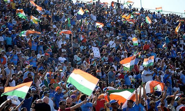 Indian fans cheering