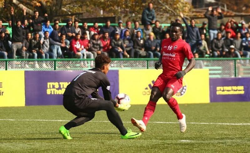 Khalid Aucho was resolute at the back for Churchill (Image: AIFF Media)