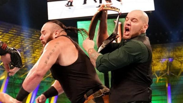 Booking Braun Strowman with Baron Corbin prevents the former from pursuing the WWE Universal Title