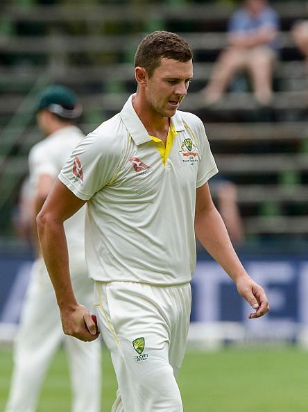 Hazlewood picked up 7 wickets in his debut match
