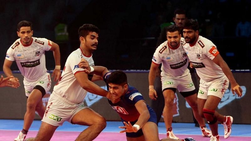 Naveen Kumar top-scored with nine points