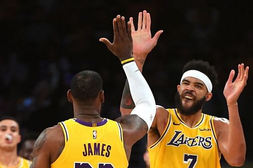 JaVale McGee and LeBron James arrived in Los Angeles this summer