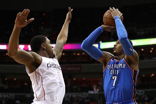 Carmelo Anthony was the third option for the Oklahoma City Thunder