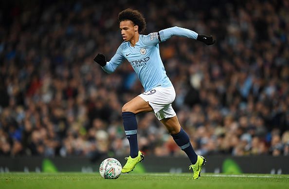 Manchester City&#039;s Leroy San&Atilde;&copy; had a lively game against the Saints