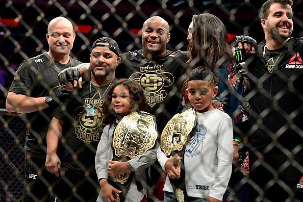 Daniel Cormier: Celebrates his UFC 230 victory with his family