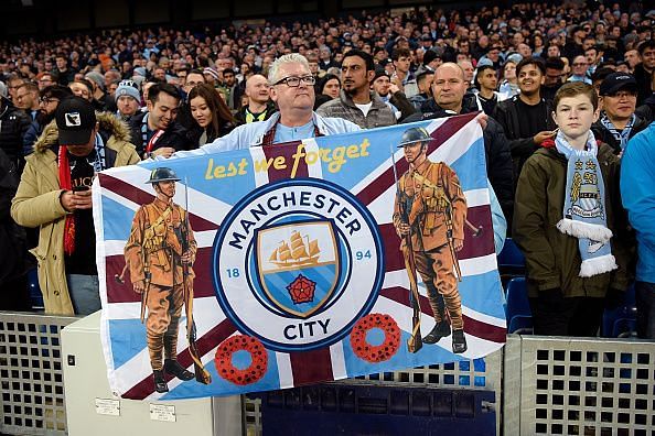 A night of remembrance at the Etihad; 100 years after the end of WW1.