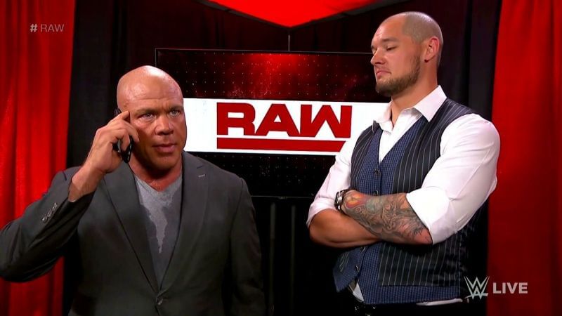 Kurt Angle and Baron Corbin