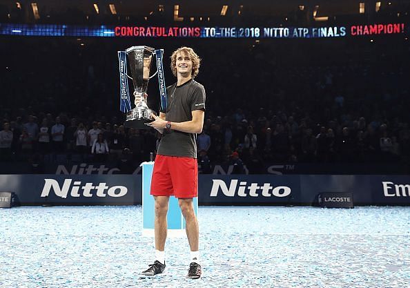 Zverev with the Tour Finals trophy