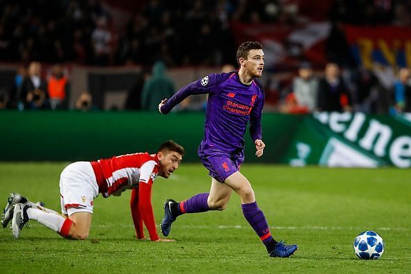 Robertson provided an assist for Liverpool