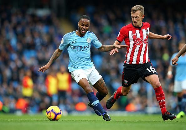 Manchester City&#039;s Raheem Sterling won the Man of the Match against Southampton