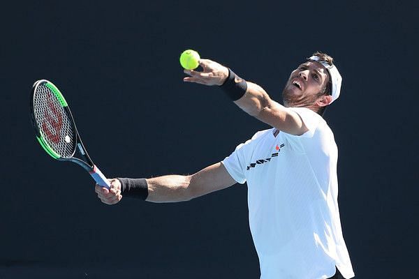 Khachanov's serve was particularly good in the match