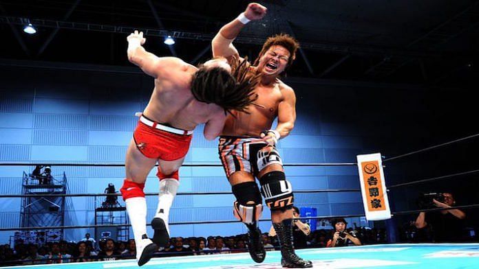 Kojima, seen here, cleaving someone&#039;s head off with his lariat