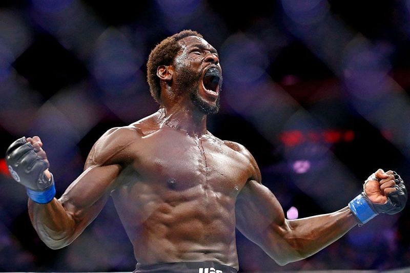 An animated Jared Cannonier after his win over David Branch during the UFC 230 event!