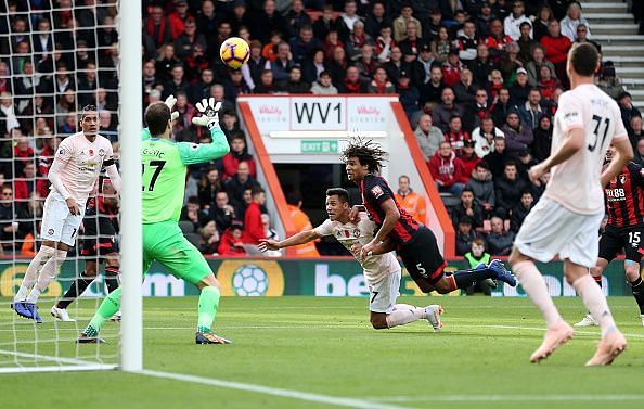 Nathan Ake kept a faltering Manchester United attack at bay for all but two moments in the game, and that cost Bournemouth.