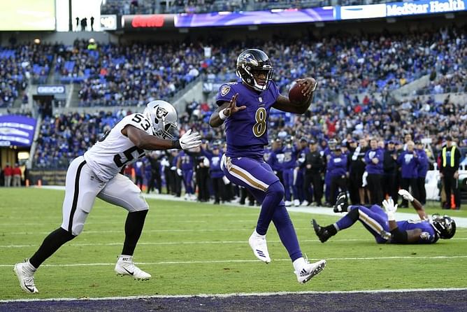 Jackson, Edwards and Ravens run over Raiders 34-17