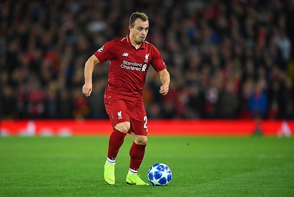 Liverpool will be without Xherdan Shaqiri