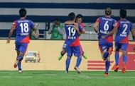 Bengaluru FC's Udanta Singh celebrates after scoring against Delhi Dynamos (Image Courtesy: ISL)