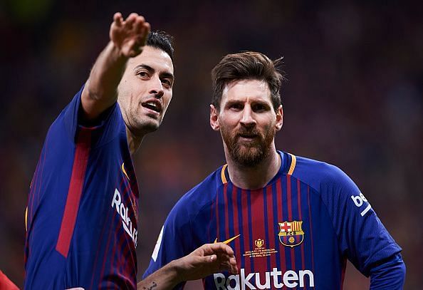 Sergio Busquets(l) has publicly responded to recent transfer rumours