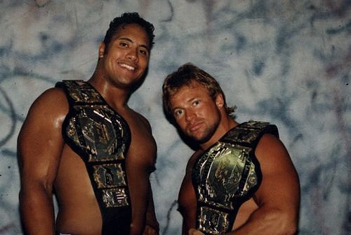 Kavana, with tag team partner Bart Sawyer as the USWA Tag Champions.