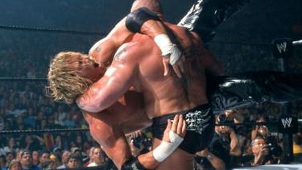 Brock Lesnar battles with Test at King of the Ring 2002