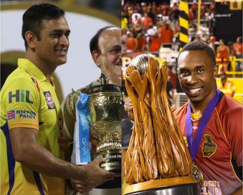 MS Dhoni and Dwayne Bravo