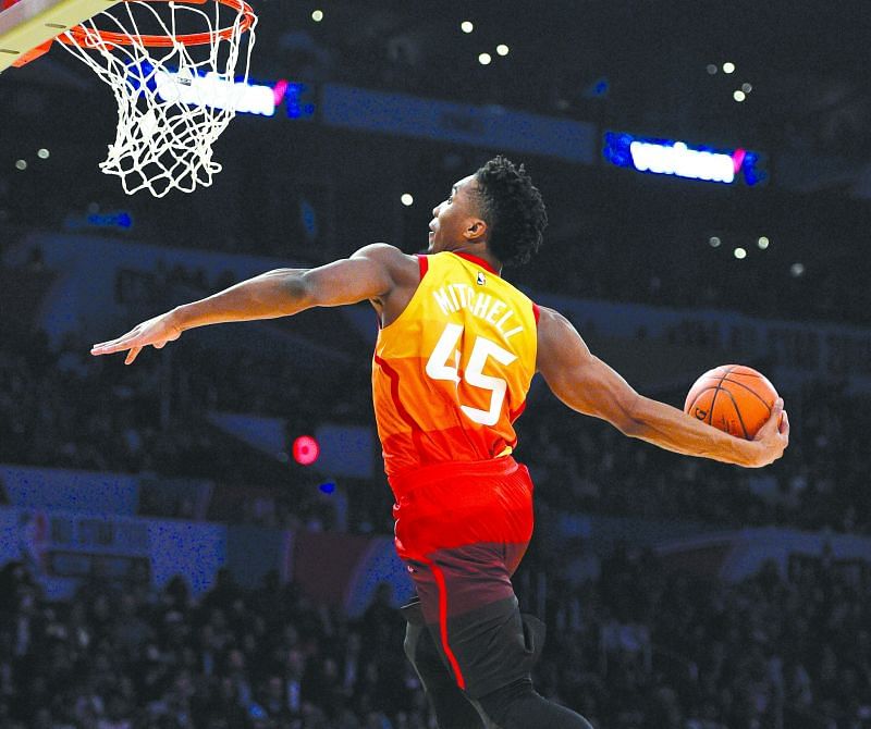 Donovan Mitchell won the Slam Dunk Contest in his rookie year.