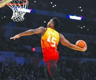 Donovan Mitchell won the Slam Dunk Contest in his rookie year.