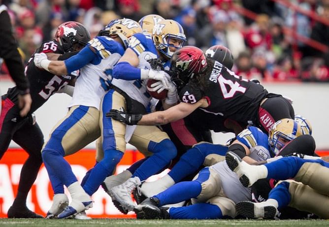 Stampeders reach Grey Cup, beating Blue Bombers 22-14