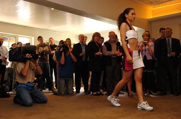 Models wear tennis outfits designed by young NZ fa