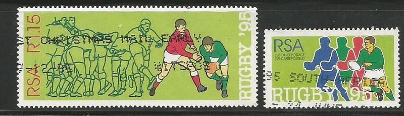 Stamps issued by South Africa on 1995 Rugby World Cup