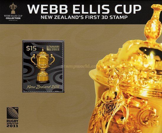 New Zealand issued a 3D stamp for this World Cup