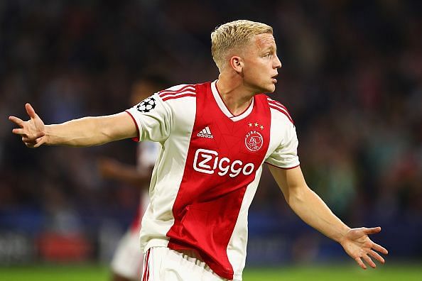 Donny van de Beek netted two goals and provided an assist