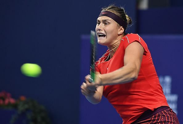 Aryna Sabalenka at the 2018 WTA Elite Trophy Zhuhai