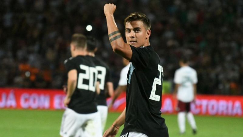 Dybala against Mexico in a recent friendly