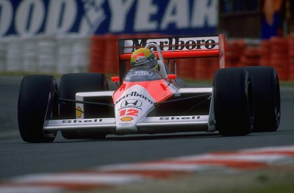 Senna driving for McLaren 